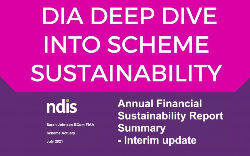 DEEP DIVE INTO NDIS SUSTAINABILITY