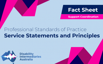 SUPPORT COORDINATION FACT SHEET – SERVICE STATEMENTS AND PRINCIPLES