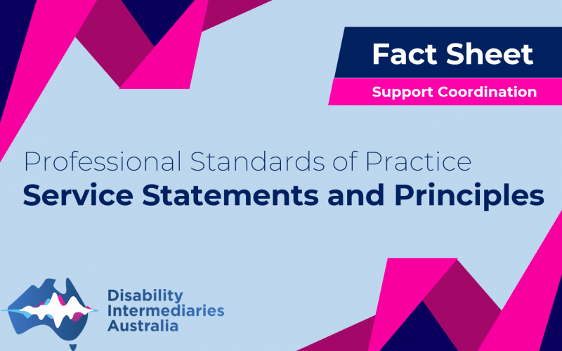 SUPPORT COORDINATION FACT SHEET – SERVICE STATEMENTS AND PRINCIPLES