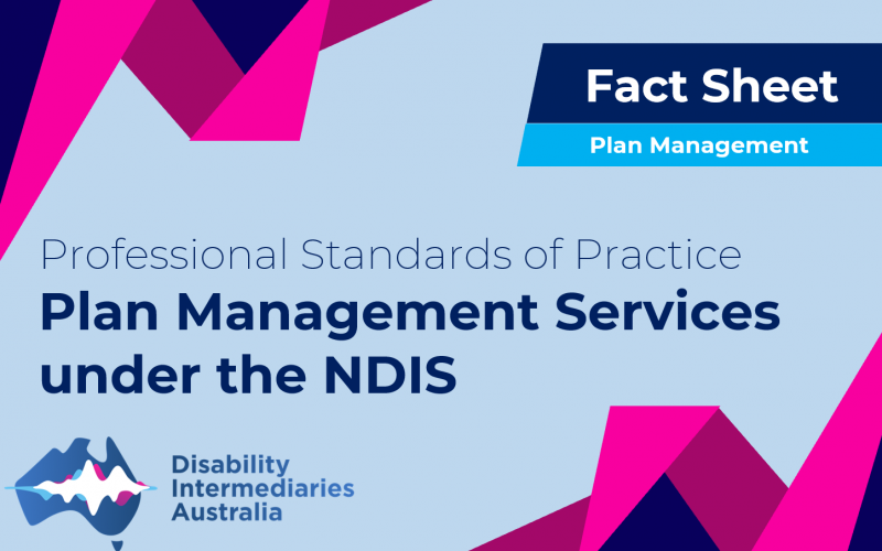 PLAN MANAGEMENT FACT SHEET – PLAN MANAGEMENT SERVICES UNDER THE NDIS