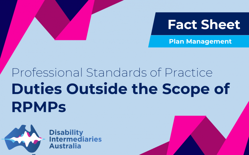 PLAN MANAGEMENT FACT SHEET – DUTIES OUTSIDE THE SCOPE OF RPMPs
