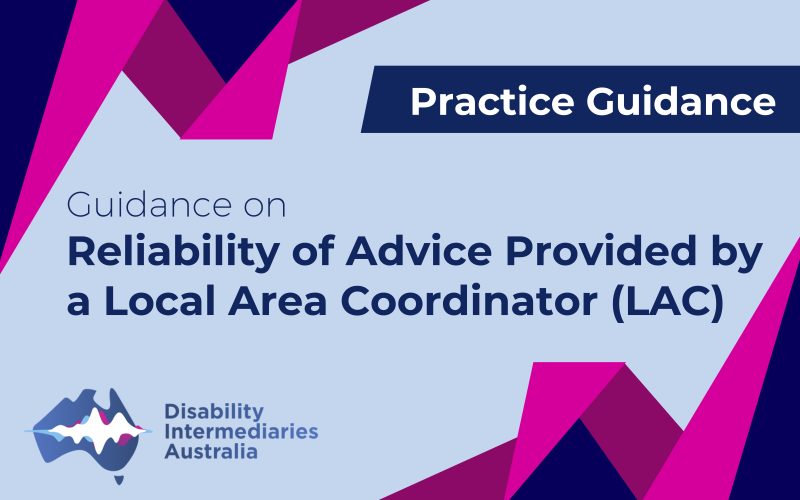 Practice Guidance – Reliability of LAC Advice