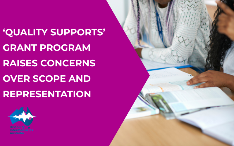 NDIA’s Quality Supports Grant Program raises concerns over scope and representation
